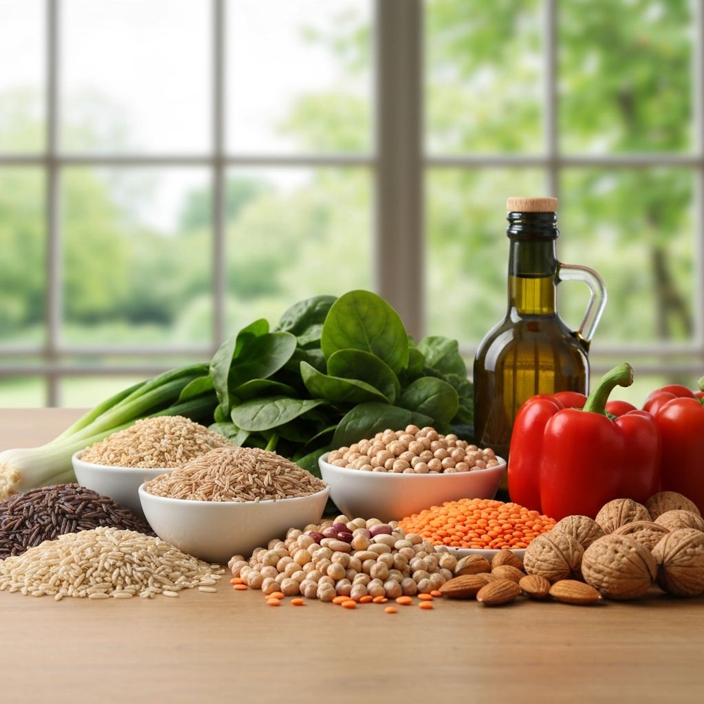 Nutritious foods representing balanced nutrition